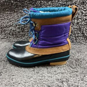 Lands End Lined Rubber Duck Boots Shearling Winter Women’s Size 7